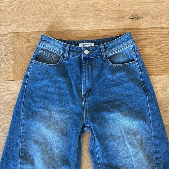 Cupshe Barrel Jeans City Girl Size XS Blue - Picture 2 of 4